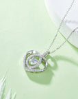 Moissanite 925 Sterling Silver Heart Shape Necklace