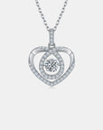 Moissanite 925 Sterling Silver Heart Shape Necklace