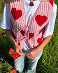 Tied Heart Vest with Pockets