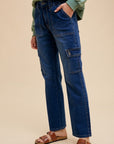 Annie Wear Straight Leg Jeans with Cargo Pockets