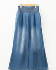 Smocked Wide Leg Jeans