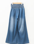 Smocked Wide Leg Jeans