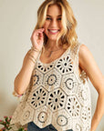 ADORA Crochet Wide Strap Tank