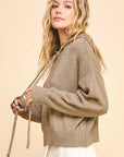 Davi & Dani Drop Shoulder Long Sleeve Hooded Sweater