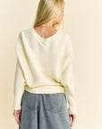 Davi & Dani Round Neck Batwing Sleeve Sweater