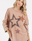 Mittoshop Mineral Wash Star Patch Long Sleeve T-Shirt