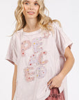 Mittoshop PEACE Round Neck Short Sleeve T-Shirt