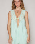 POL Embroidered Pearls Open Front Sleeveless Cardigan