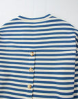 Stripe Chest Pocket Notched Top