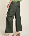 Davi & Dani Flap Pocket Mid Rise Cargo Pants