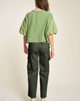 Davi & Dani Flap Pocket Mid Rise Cargo Pants