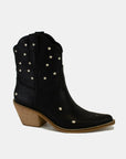 Beast Fashion Faux Leather Star-Shaped Cutouts Point Toe Boots