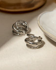 Stainless Steel Layered Cuff Earrings