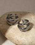 Stainless Steel Layered Cuff Earrings