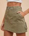 Annie Wear Cargo Denim Mini Skirt