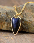 Copper Labradorite Heart Shape Necklace