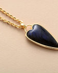 Copper Labradorite Heart Shape Necklace