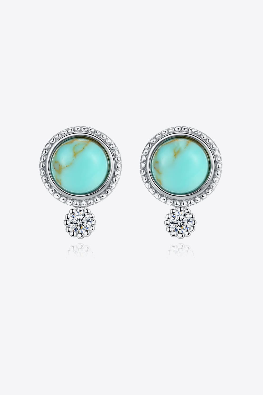 White Smoke Turquoise Platinum-Plated Earrings Sentient Beauty Fashions jewelry