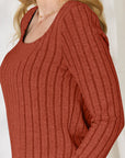 Sienna Basic Bae Full Size Ribbed Long Sleeve T-Shirt Sentient Beauty Fashions Apparel & Accessories
