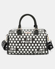 Dark Slate Gray Nicole Lee USA Contrast Polka Dot Handbag Sentient Beauty Fashions *Accessories