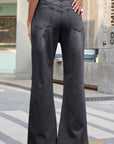 Dark Gray Distressed Buttoned Loose Fit Jeans Sentient Beauty Fashions Apparel & Accessories