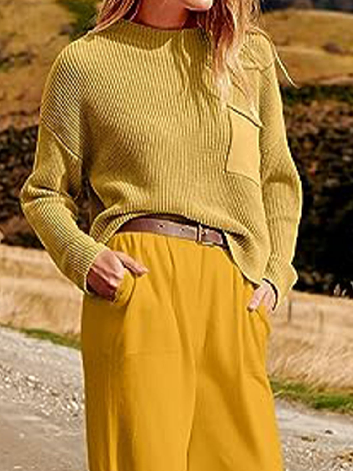 Goldenrod Knit Top and Joggers Set Sentient Beauty Fashions Apparel &amp; Accessories
