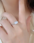 Rosy Brown Moonstone 925 Sterling Silver Ring Sentient Beauty Fashions rings