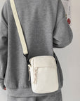 Light Slate Gray Wide Strap Polyester Crossbody Bag Sentient Beauty Fashions Apparel & Accessories