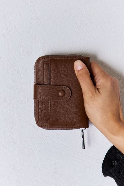 Light Gray David Jones PU Leather Mini Wallet Sentient Beauty Fashions Apparel &amp; Accessories