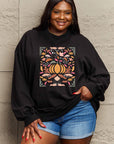 Tan Simply Love Full Size Graphic Dropped Shoulder Sweatshirt Sentient Beauty Fashions Apparel & Accessories