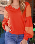 Sienna Color Block V-Neck Top