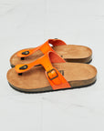 Light Gray MMShoes Drift Away T-Strap Flip-Flop in Orange Sentient Beauty Fashions shoes