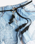 Light Gray Braid Belt with Tassels Sentient Beauty Fashions *Accessories
