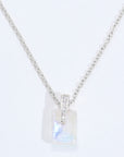 Alice Blue 925 Sterling Silver Natural Moonstone Pendant Necklace Sentient Beauty Fashions necklaces