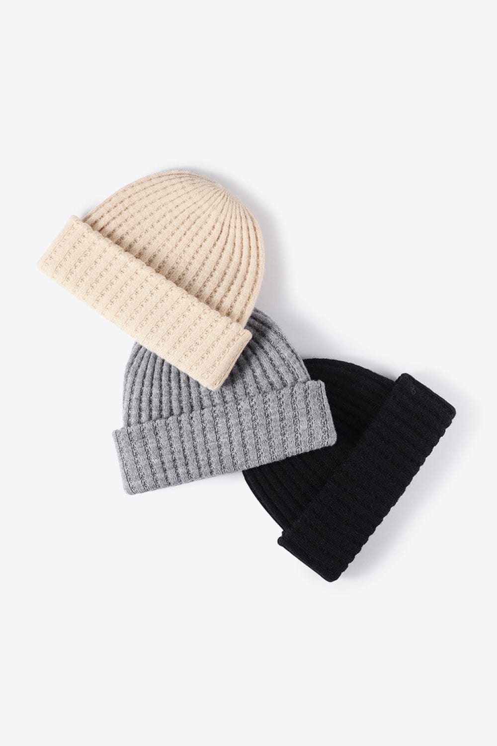 White Smoke Wide Rib Beanie