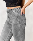 Gray Kancan High Waist Slim Flare Jeans Sentient Beauty Fashions Apparel & Accessories