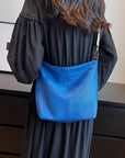 Dark Slate Gray PU Leather Shoulder Bag Sentient Beauty Fashions Apparel & Accessories