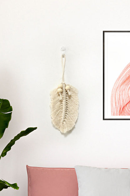 Beige Feather Wall Hanging