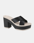 White Smoke Weeboo Cherish The Moments Contrast Platform Sandals in Black Sentient Beauty Fashions Shoes