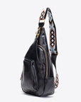 Dark Slate Gray All The Feels PU Leather Sling Bag Sentient Beauty Fashions bags & totes