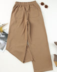 Rosy Brown Elastic Waist Sweatpants with Pockets Sentient Beauty Fashions Apparel & Accessories