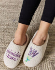 Rosy Brown Melody Sequin Pattern Cozy Slippers Sentient Beauty Fashions Apparel & Accessories