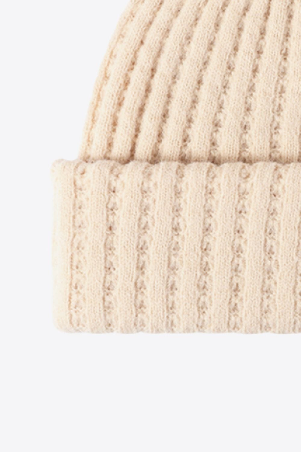 Antique White Wide Rib Beanie