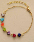 Tan Heart Natural Stone Bracelet Sentient Beauty Fashions jewelry