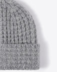 Light Gray Waffle-Knit Cuff Beanie Sentient Beauty Fashions *Accessories