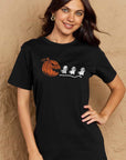 Rosy Brown Simply Love Full Size Jack-O'-Lantern Graphic Cotton Tee Sentient Beauty Fashions Apparel & Accessories