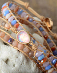 Dim Gray Opal Beaded Bracelet Sentient Beauty Fashions jewelry