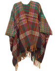 Dark Olive Green Plaid Fringe Detail Scarf Sentient Beauty Fashions *Accessories