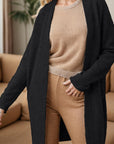 Dark Slate Gray Basic Style Long Sleeve Cardigans Sentient Beauty Fashions Apparel & Accessories