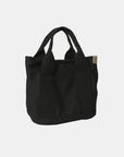 Black Small Canvas Handbag Sentient Beauty Fashions Apparel & Accessories